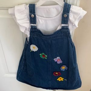Super cute Blue Jean flower dress, size 5